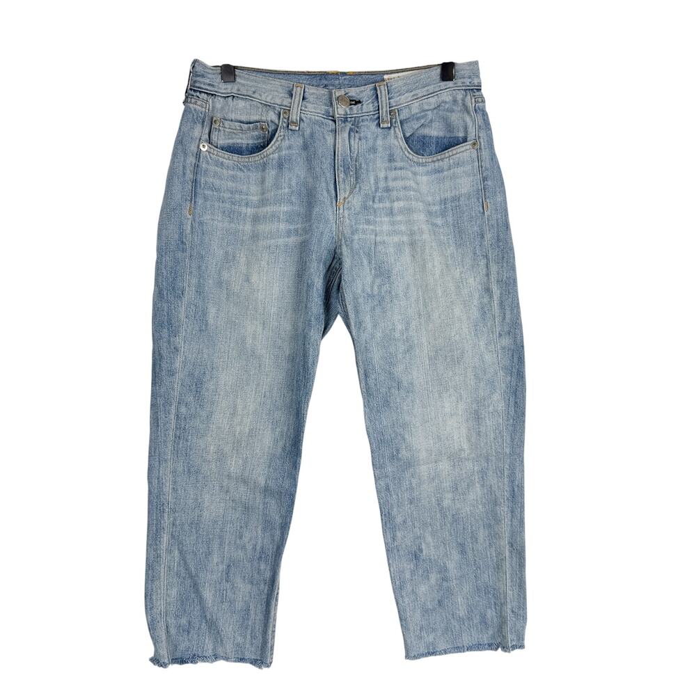 Rag & Bone Boyfriend Jean Low Rise Crop Distressed - 27